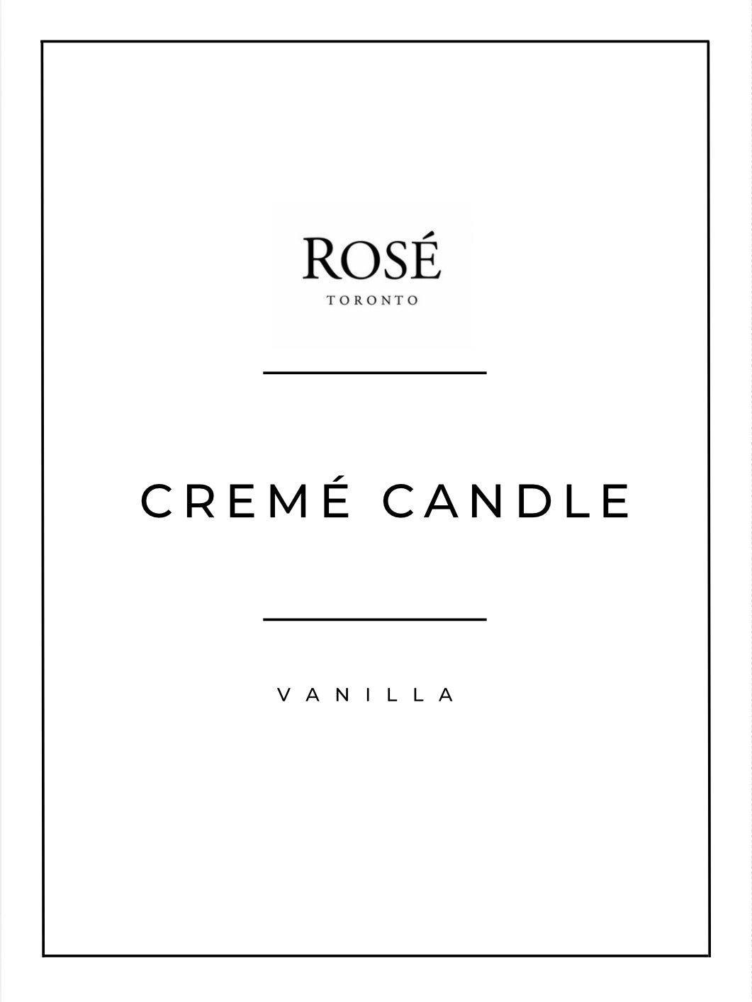 Vanilla Cremé Candle